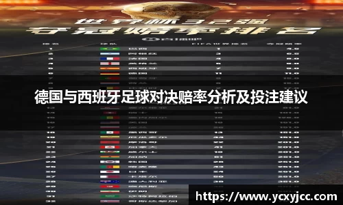 德国与西班牙足球对决赔率分析及投注建议